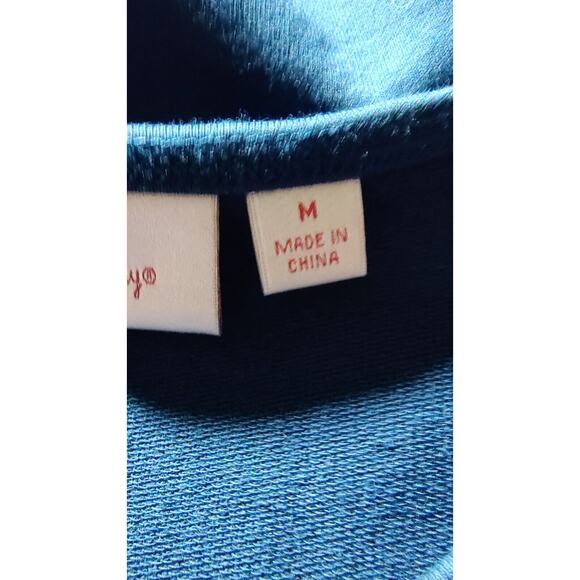 Quacker Factory Woman's Basic Blue Pullover Tunic Size M Long Sleeve 2 Zippers - Picture 8 of 9